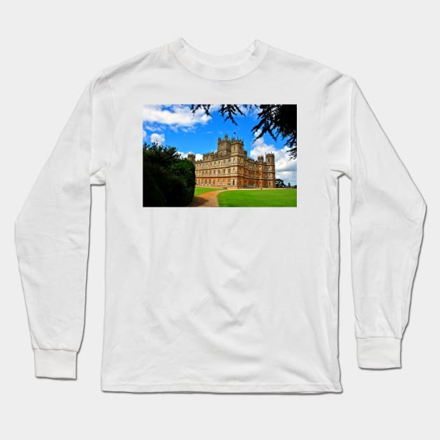 Highclere Castle Downton Abbey England United Kingdom Long Sleeve T-Shirt by AndyEvansPhotos